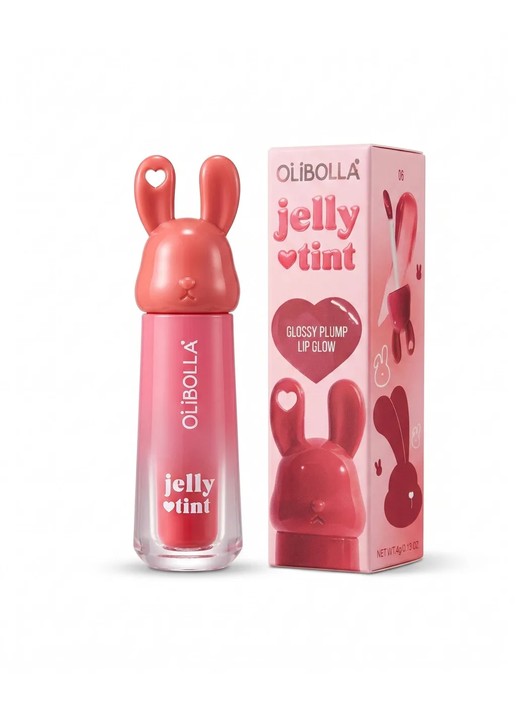 OLIBOLLA Jelly Tint Glossy Plump Lip Glow, 4g