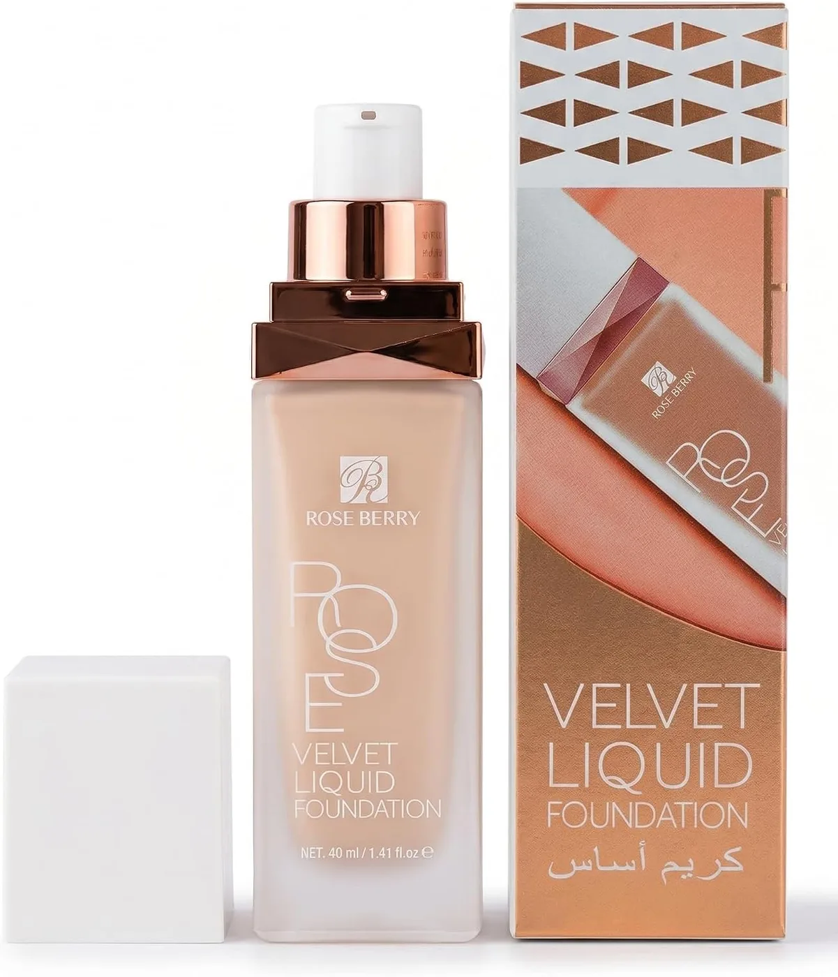 فاونديشن سائل Velvet من Rose Berry - ترطيب وإيسنس - 40 مل