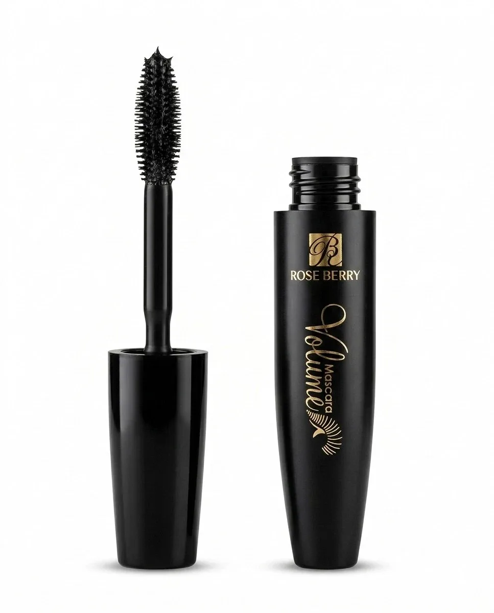 Rose Berry Volume Mascara, Long-Lasting Maximum Curling, Black, 10ml