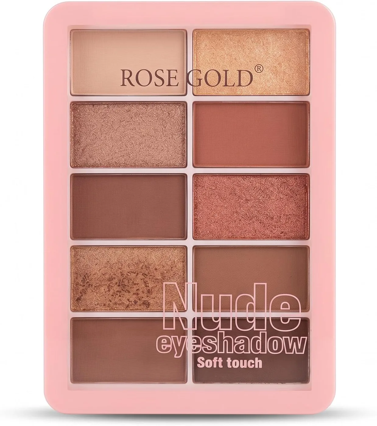 Rose Gold Nude Eyeshadow Palette Soft Touch, 10 Colours