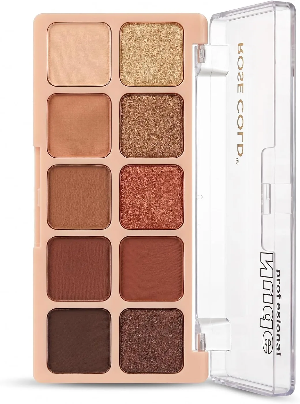 Rose Gold Nude Eyeshadow Palette Soft Touch, 10 Shades